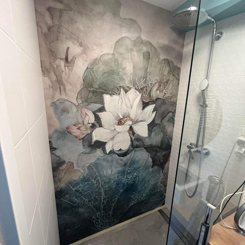 Floral mural installation — photo 2
