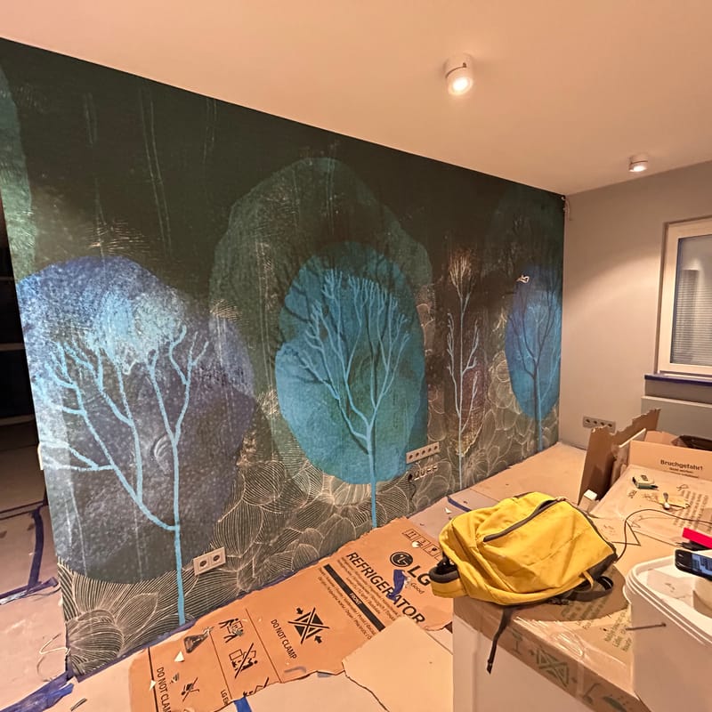 Tropical mural installation — photo 1
