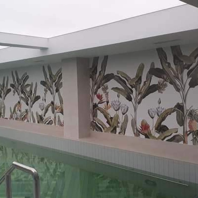 Tropical mural installation — photo 3